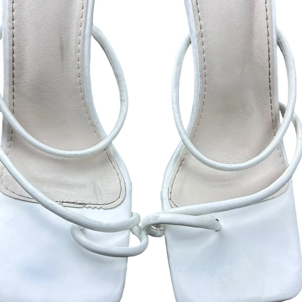 White Strappy Heels